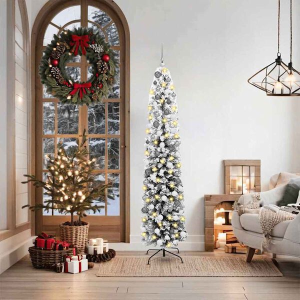 vidaXL &Aacute;rbol de Navidad artificial Verde 180 cm PVC, Acero y Pl&aacute;stico