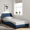 vidaXL Estructura de cama con cabecero Dover tela azul 80x200 cm