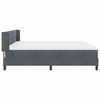 vidaXL Cama tipo Box Spring Gris oscuro 200 x 180 cm Terciopelo