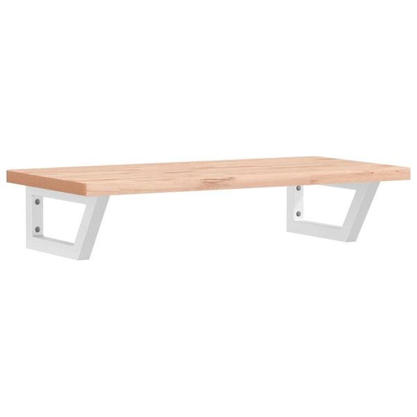 vidaXL Estante de lavabo de pared de acero y madera maciza de haya