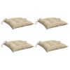 vidaXL Cojines de silla de jard&iacute;n 4 uds tela Oxford beige 50x50x7 cm