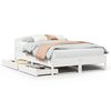 vidaXL Estructura de cama sin colch&oacute;n madera de pino blanca 150x200 cm