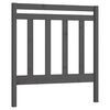 vidaXL Cabecero de cama madera maciza de pino gris 106x4x100 cm