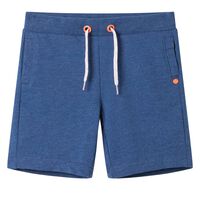 Pantalones cortos infantiles con cordón azul oscuro mélange 92