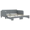 vidaXL Sof&aacute; cama nido tela gris claro 90x190 cm