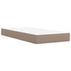 vidaXL Cama box spring con colch&oacute;n cuero sint&eacute;tico capuchino 90x190 cm