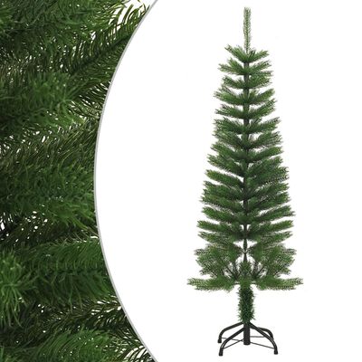 vidaXL Árbol de Navidad artificial estrecho con soporte PE 120 cm