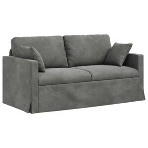 vidaXL Sof&aacute; Gris oscuro 158 x 78 x 80 cm Terciopelo