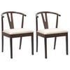 vidaXL Silla de comedor 2 uds. Madera de Caucho S&oacute;lido