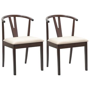 vidaXL Silla de comedor 2 uds. Madera de Caucho S&oacute;lido