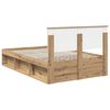 vidaXL Estructura de cama con cabecera Roble Artesanal 120 x 200 cm