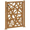 vidaXL Puerta de jardín 100x125 cm acero corten diseño ligero