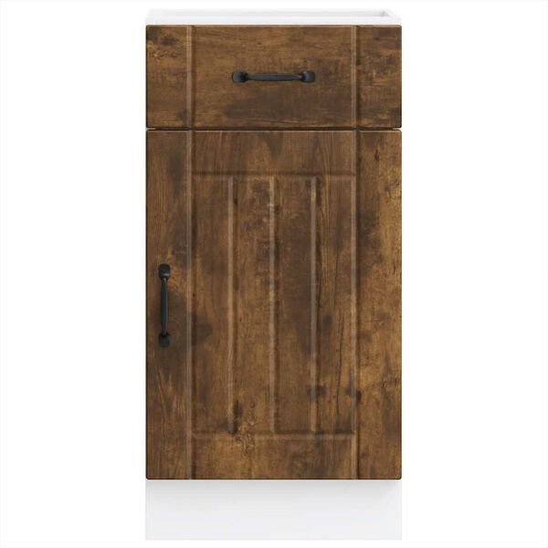 vidaXL Mueble bajo de cocina Lucca roble ahumado