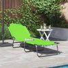 vidaXL Tumbona plegable 1-persona Verde 56 x 189 x 87cm tela