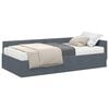 vidaXL Estructura de Cama Esquina con Colch&oacute;n 2 uds. Gris oscuro