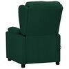 vidaXL Sill&oacute;n de masaje elevable tela verde oscuro