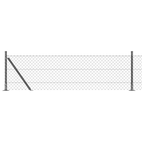 vidaXL Poste de Valla Gris 25 x 0,6 m (malla de 40 x 40 mm)