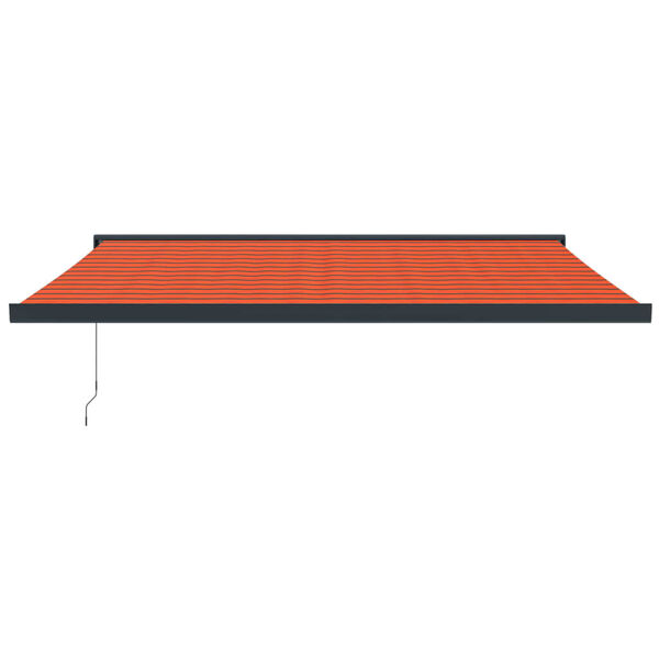 vidaXL Toldo retr&aacute;ctil aluminio y tela naranja y marr&oacute;n 4,5x3 m