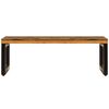 vidaXL Mesa de centro de madera maciza reciclada y acero 100x50x35 cm