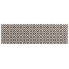 vidaXL Alfombra de cocina Diamantes grises y blancos 150 x 45 cm