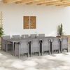 vidaXL Conjunto de Comedor de Jardín 11 pcs Gris claro Poliratán