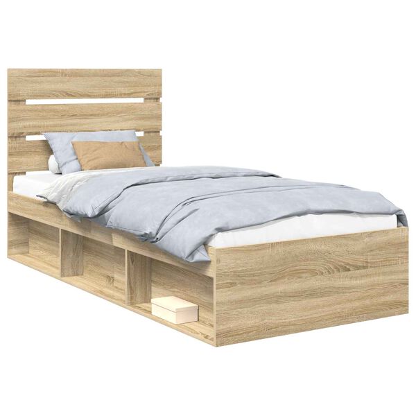 vidaXL Estructura de cama Sonoma 100 x 200 cm Madera de pino macizo