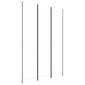 vidaXL Biombo divisor de 3 paneles de tela blanco 150x220 cm