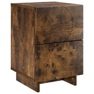 vidaXL Mesa de noche Roble Ahumado 33,5 x 34,5 x 50 cm