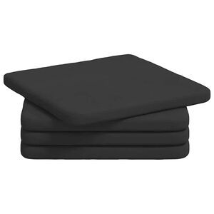 vidaXL Cojines para asiento 4 uds. Tela de microfibra Negro