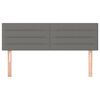 vidaXL Cabeceros tela gris oscuro 144x5x78/88 cm