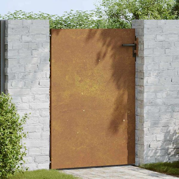 vidaXL Puerta de jard&iacute;n acero corten 85x125 cm