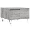 vidaXL Mesa de centro madera contrachapada gris Sonoma 55x55x36,5 cm