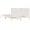 vidaXL Cama extralarga sin colchón madera maciza blanca 160x220 cm