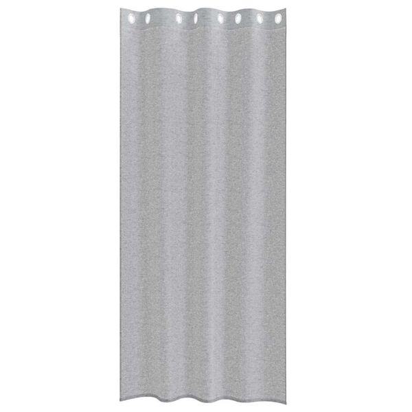 vidaXL Cortina de Voil&eacute; 2 pcs Gris oscuro 245 x 140 cm Poli&eacute;ster