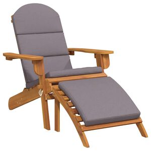 vidaXL Silla de jard&iacute;n Adirondack con reposapi&eacute;s madera maciza acacia