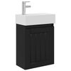 vidaXL M&oacute;dulo de ba&ntilde;o con grifer&iacute;a Negro 45,5 x 25,5 x 84 cm