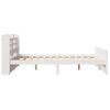 vidaXL Estructura de cama con cabecero sin colch&oacute;n blanco 140x190 cm