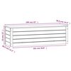 vidaXL Caja de almacenaje madera maciza de pino blanco 109x36,5x33 cm