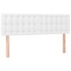 vidaXL Cama box spring con colch&oacute;n cuero sint&eacute;tico blanco 140x190 cm