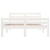 vidaXL Estructura de cama doble sin colchón madera blanco 135x190 cm