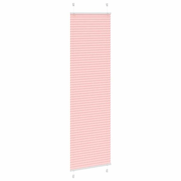 vidaXL Estor Plisado rosa 65x200 cm Tela Ancho 64,4 cm Poli&eacute;ster