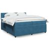 vidaXL Cama box spring con colch&oacute;n terciopelo azul 200x200 cm