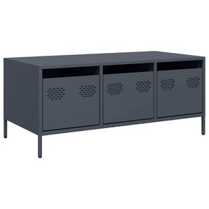 vidaXL Mesa de centro acero laminado en fr&iacute;o antracita 101,5x50x43,5cm
