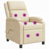 vidaXL Silla de masajes reclinable Crema Tela