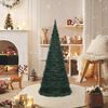 vidaXL &Aacute;rbol de Navidad emergente preiluminado con luces verde 210 cm