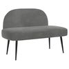 vidaXL Banco tapizado con respaldo Gris oscuro 110 x 60 x 76 cm