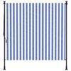 vidaXL Persiana enrollable exterior tela acero azul blanco 200x270 cm