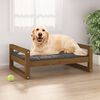 vidaXL Cama para perros madera maciza pino marr&oacute;n miel 75,5x55,5x28 cm