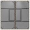 vidaXL Mesa de jard&iacute;n superficie de vidrio rat&aacute;n PE gris 80x80x75 cm
