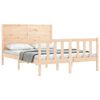 vidaXL Estructura de cama sin colch&oacute;n madera de pino blanca 140x200 cm